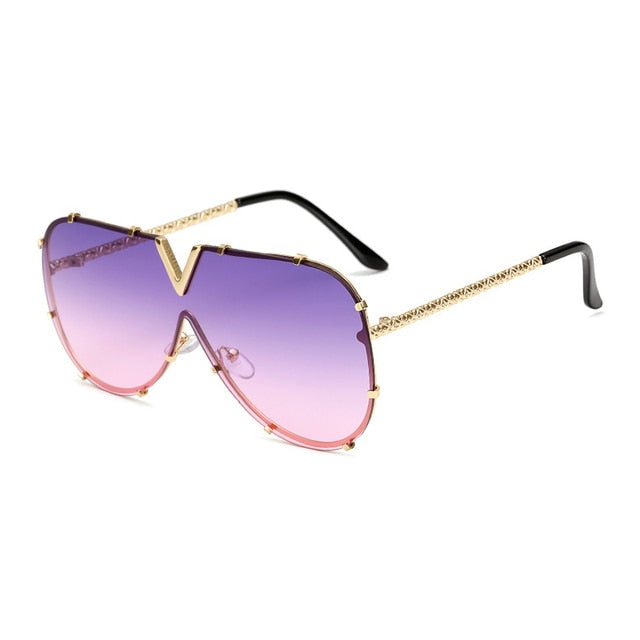 Fashion Oversized Sunglasses-Style Oculos De Sol Uv400 O2