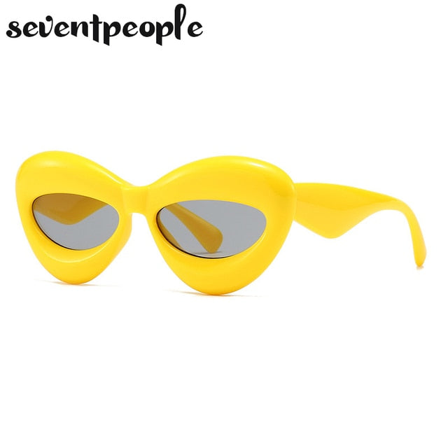 Cat Eye Sunglasses Sexy Lip-Shaped Punk Sun Glasses