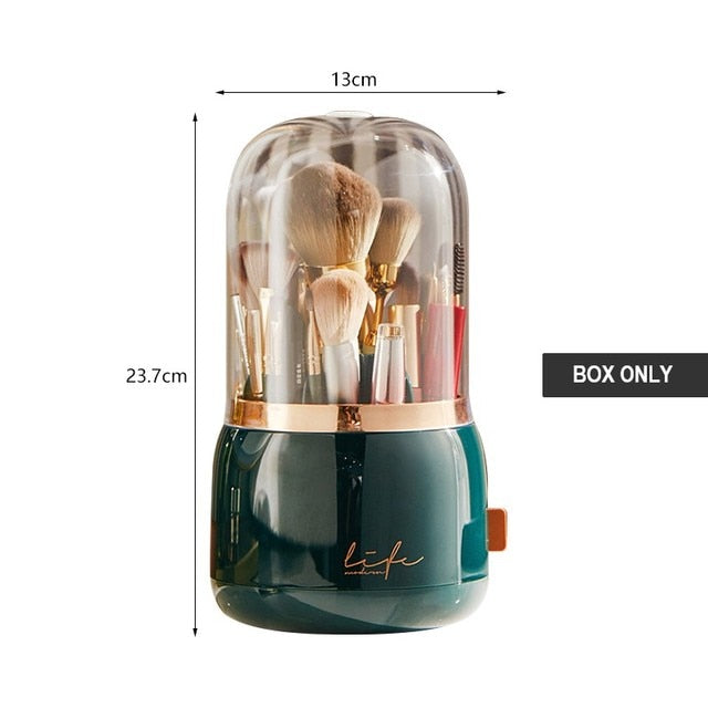Desktop Cosmetic Organizer for Brushes 360° Rotating Makeup Brush Holder