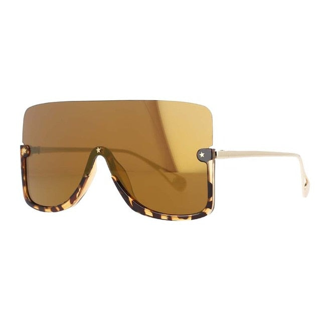 Oversized One Lens Luxury Sunglasses--Uv400 Sunglasses
