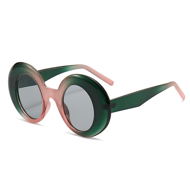 SO&EI Retro Oversized Oval Punk Sunglasses