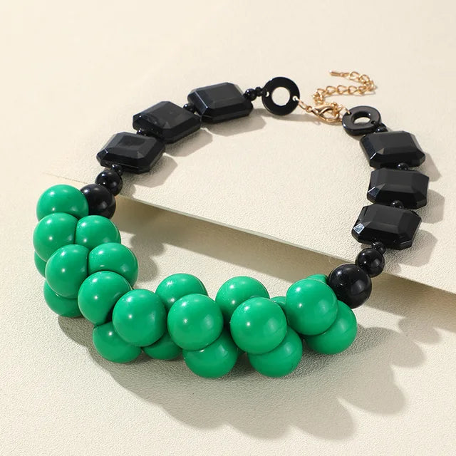 GuanLong Trendy Beads Chains Big Pendant Necklaces