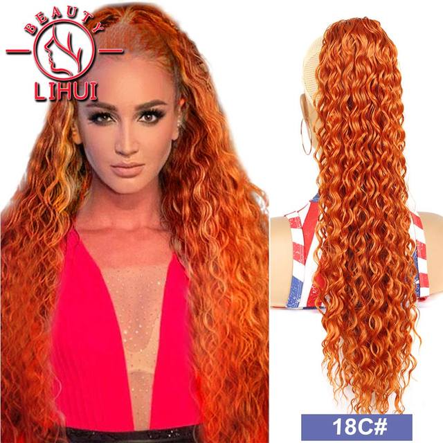 Deep Wave Ponytail Hair Extension - Curly Wave Hairpiece 16 to 22 Inches