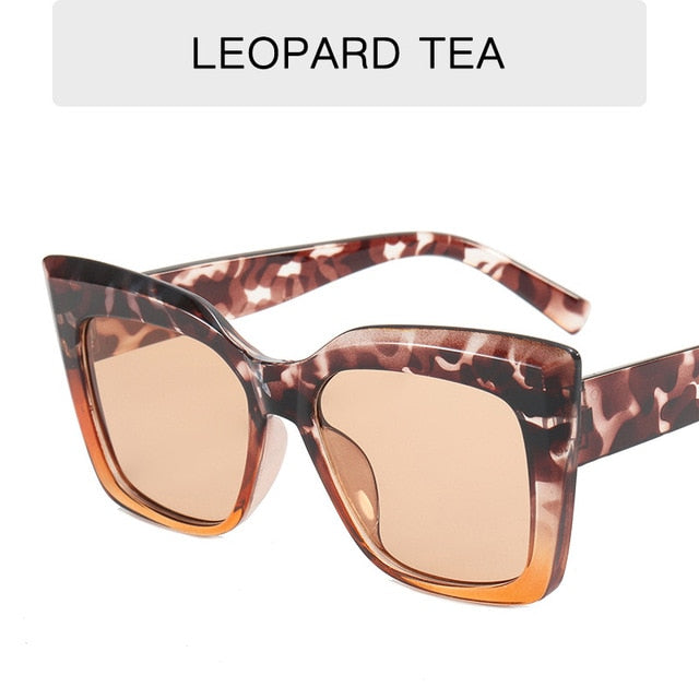Aka Vision Cateye Oversized Sunglasses Women Gradient Eyewear Shades For Women Luxury Square Sunglasses