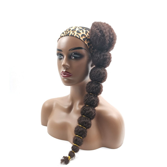 Ponytail Hair Synthetic Extension - Afro Puff, Kinky Curly Horse Tail Clip In Drawstring