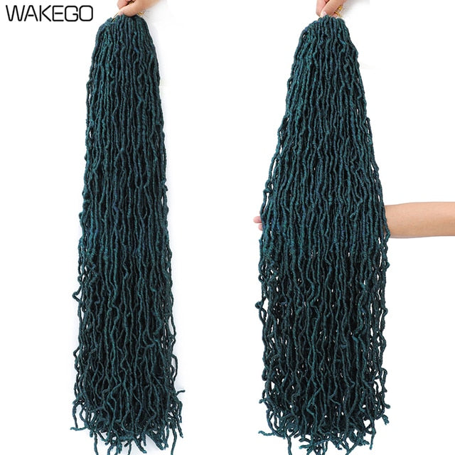 18, 24, and 36-Inch Packs of Soft Locs Crochet Hair - Faux Locs Crochet Hair Pre Looped