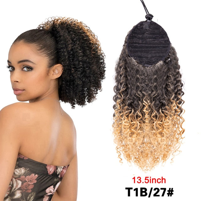 Puff Drawstring Ponytail - Afro Kinky Curly Ponytail Hair Extension
