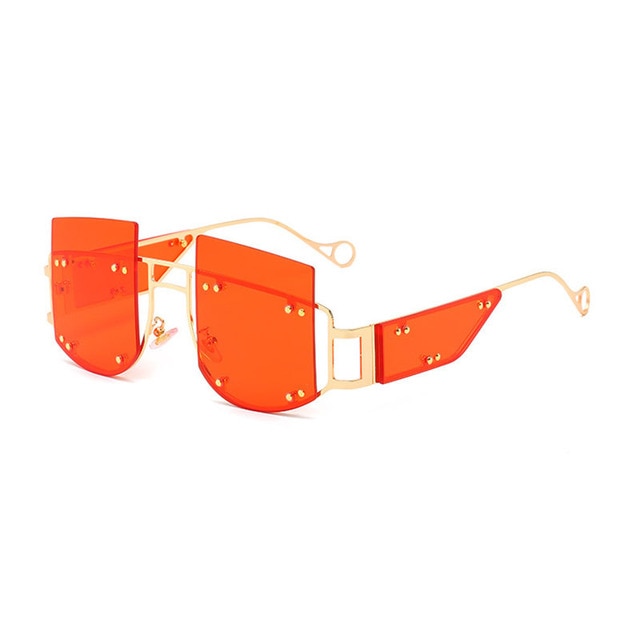 Hollow Out Oversized Square Sunglasses