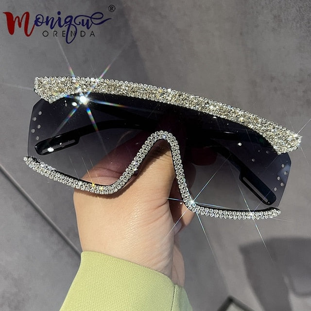 One Piece Goggle Style Windproof Vintage Sunglasses