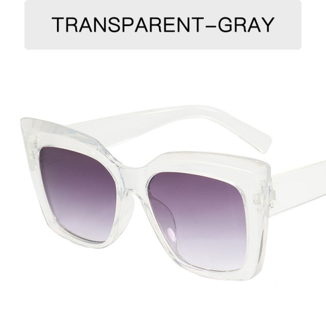 Aka Vision Cateye Oversized Sunglasses Women Gradient Eyewear Shades For Women Luxury Square Sunglasses