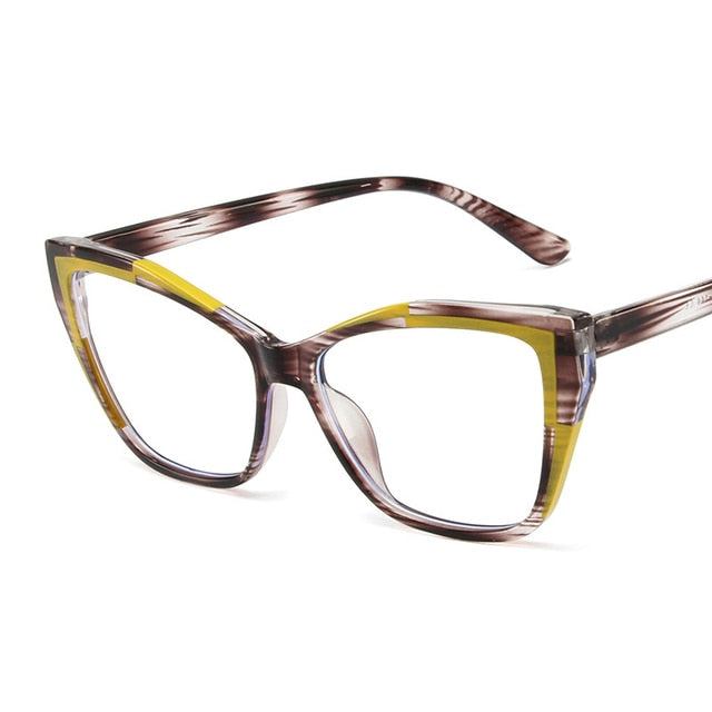 55485 Fashion TR90 Anti Blue Light Blocking Cat Eye Glasses Frame