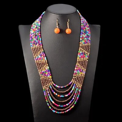 UDDEIN African bead jewelry sets