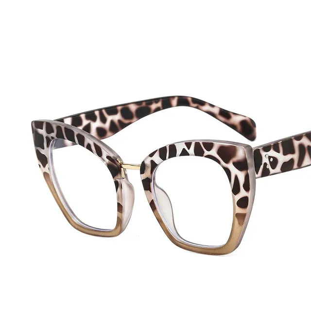 Oversized Acetate Frame Women Optical Clear Corrective Short-sighted Hyperopia Eyewear
