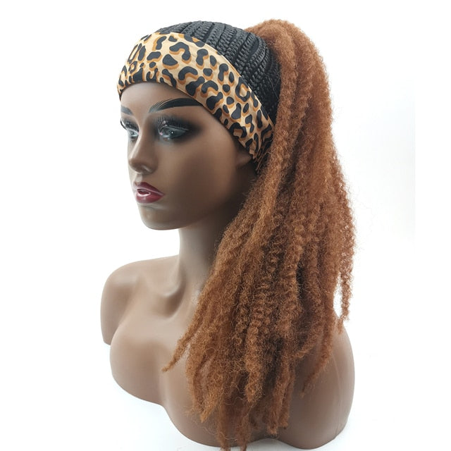 Afro Puff Drawstring Curly Ponytail Extension - Marley Kinky Braids Synthetic Ponytail