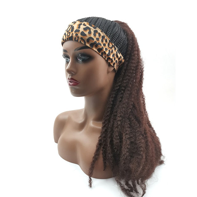 Afro Puff Drawstring Curly Ponytail Extension - Marley Kinky Braids Synthetic Ponytail